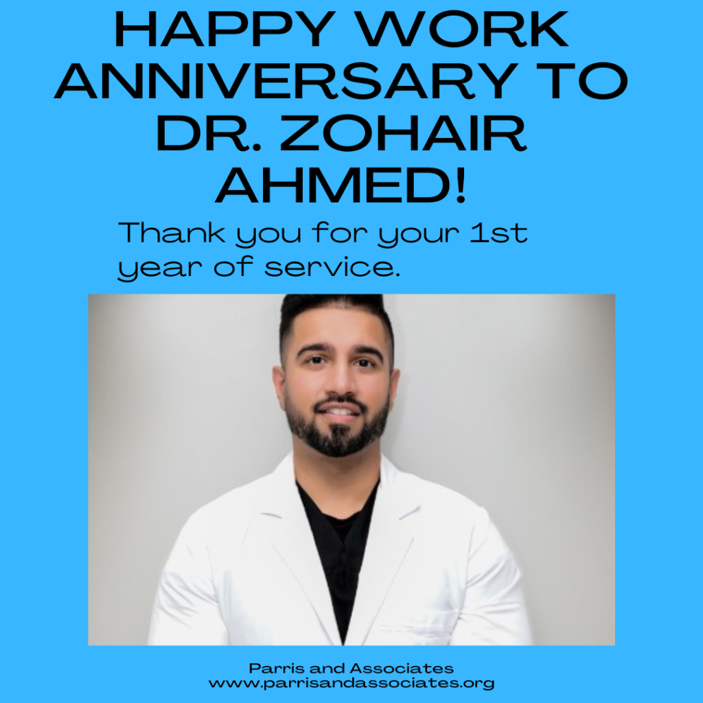 Dr. Ahmed one year anniversary