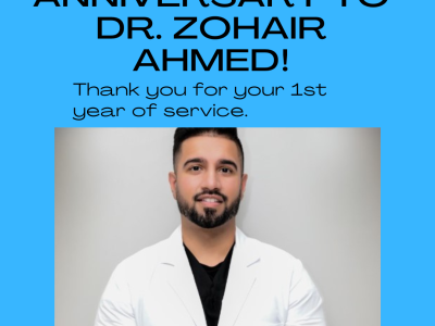 Dr. Ahmed one year anniversary
